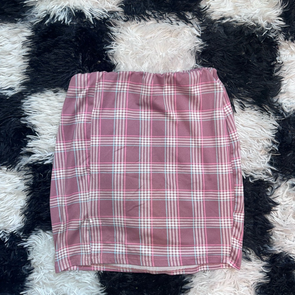 Rue21 Pink Plaid Mini Skirt